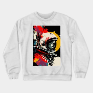 Colorful astronaut illustration Crewneck Sweatshirt